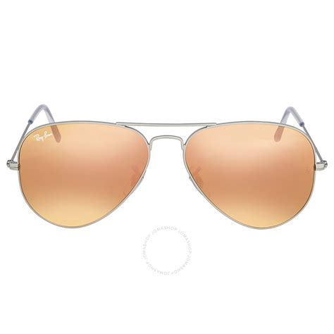 ray ban copper flash aviator.